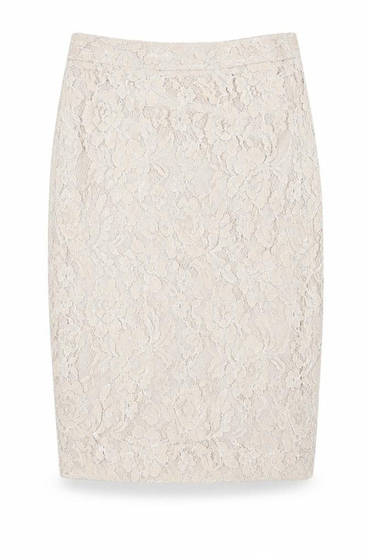 Bourne Womens Beige Floral Polyester Straight & Pencil Skirt Size 10 Zip