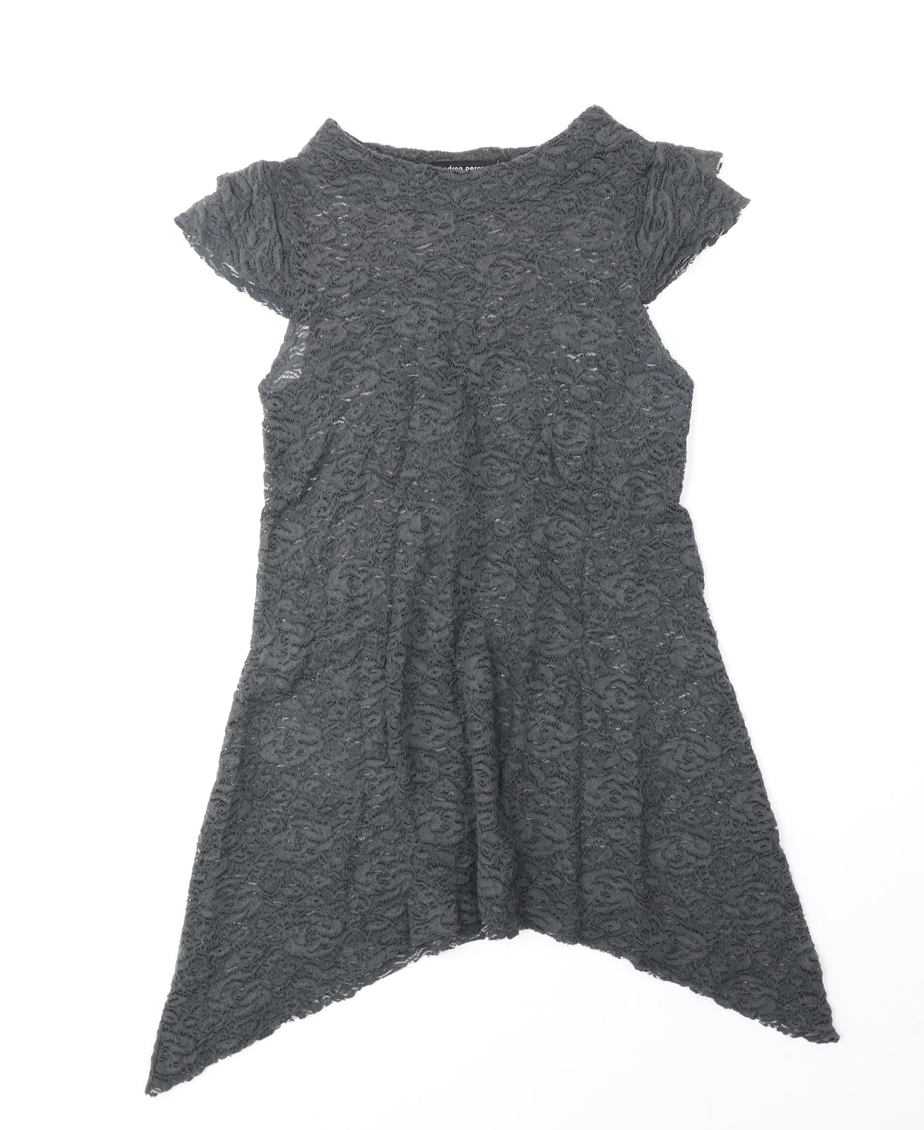 Andrea Perazzo Womens Grey Polyester A-Line Size S Round Neck Pullover