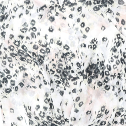 Next Womens Multicoloured Animal Print Polyester Basic Blouse Size 6 Boat Neck