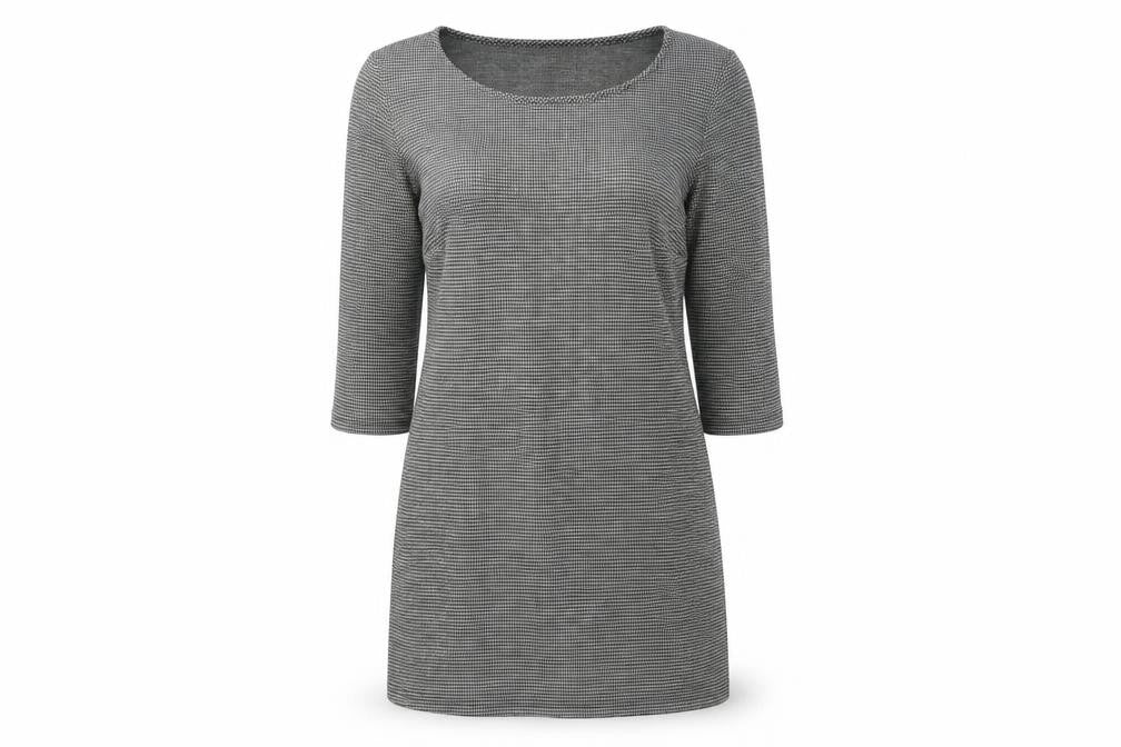 Papaya Womens Grey Polyester Shift Size 10 Scoop Neck Pullover
