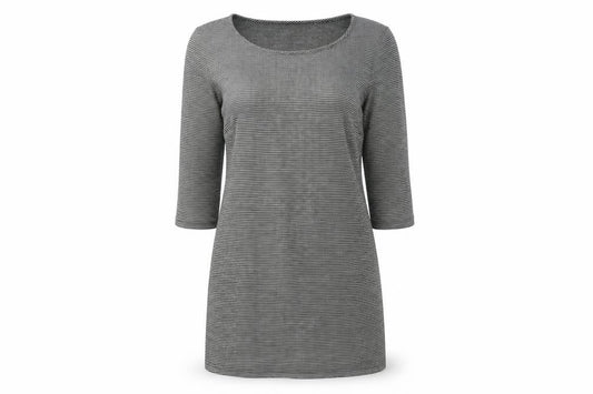 Papaya Womens Grey Polyester Shift Size 10 Scoop Neck Pullover