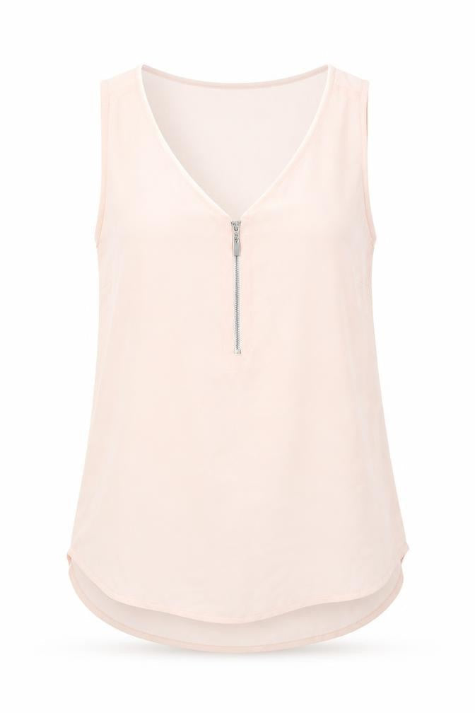 Atmosphere Womens Pink Polyester Basic Tank Size 10 V-Neck