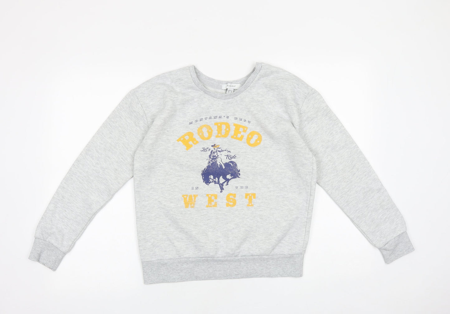 Primark Womens Grey Cotton Pullover Sweatshirt Size 8 Pullover - Rodeo West