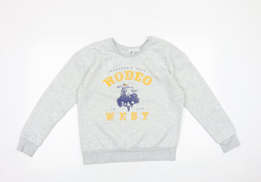 Primark Womens Grey Cotton Pullover Sweatshirt Size 8 Pullover - Rodeo West