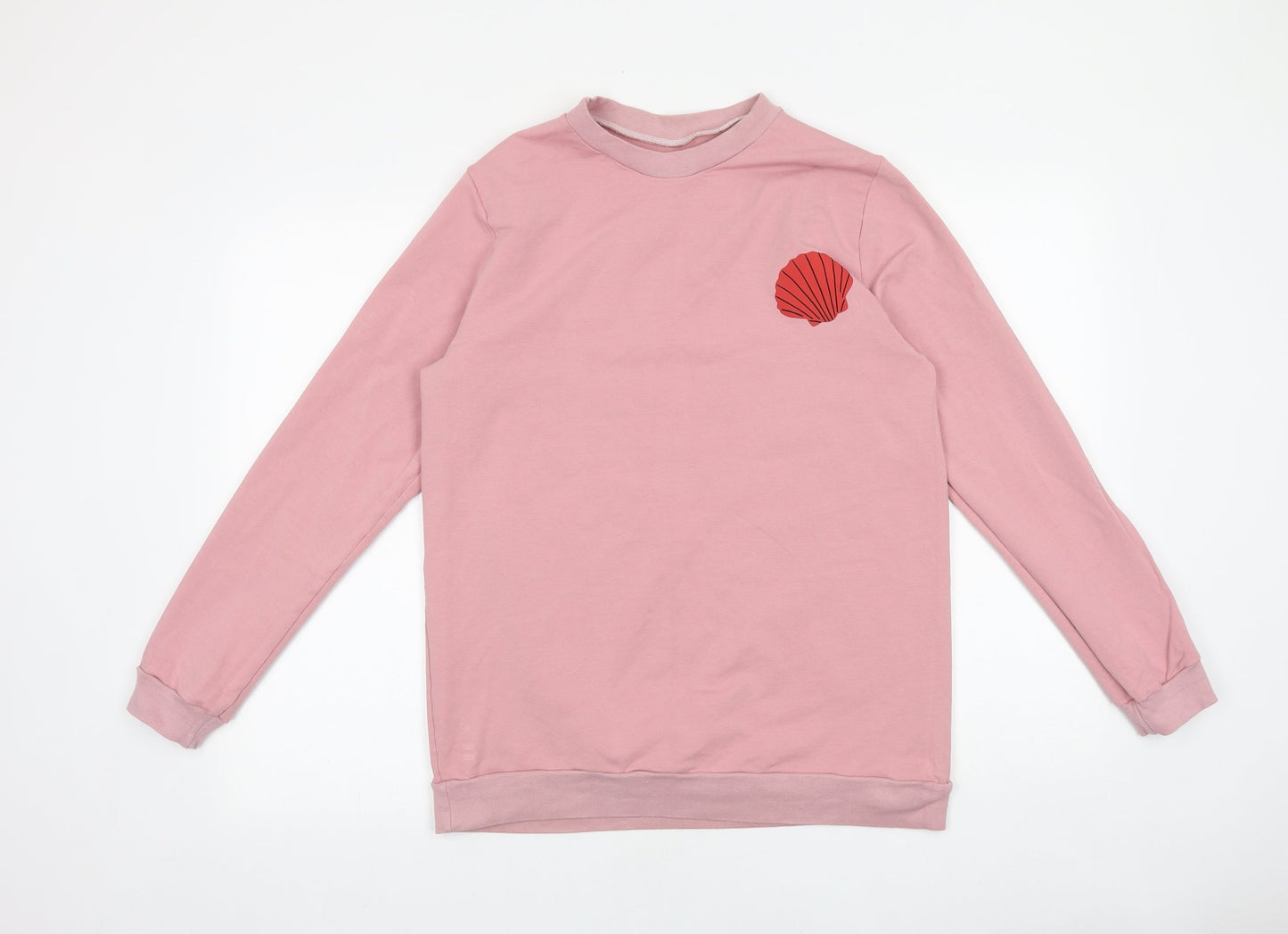 Preworn Womens Pink Cotton Pullover Sweatshirt Size XL Pullover - Shell
