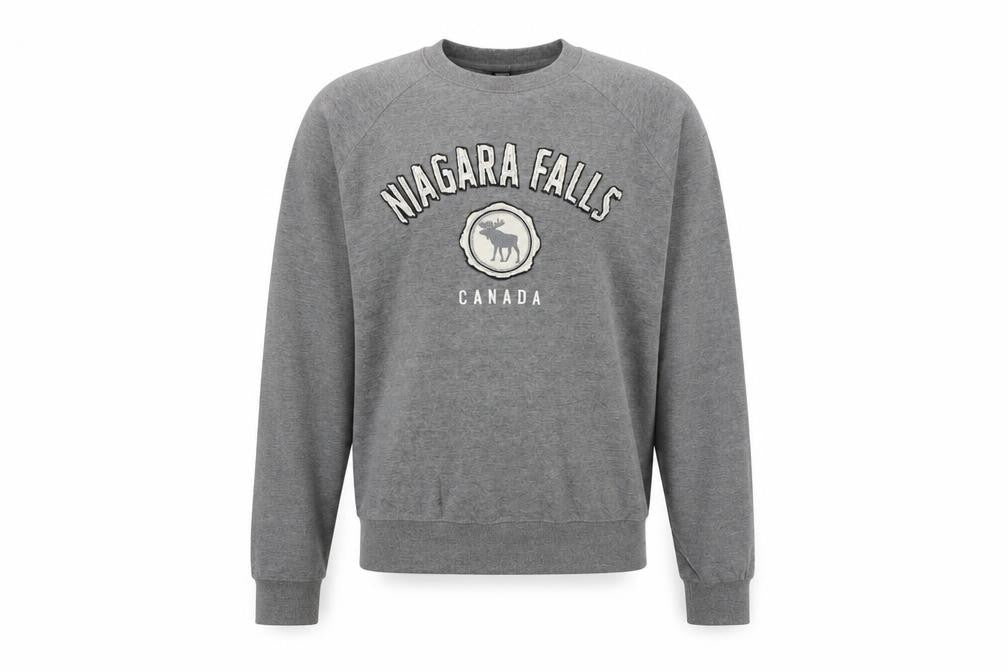 Initials Mens Grey Cotton Pullover Sweatshirt Size M - Niagara Falls