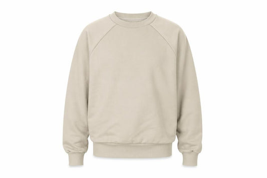 Preworn Mens Beige Cotton Pullover Sweatshirt Size M