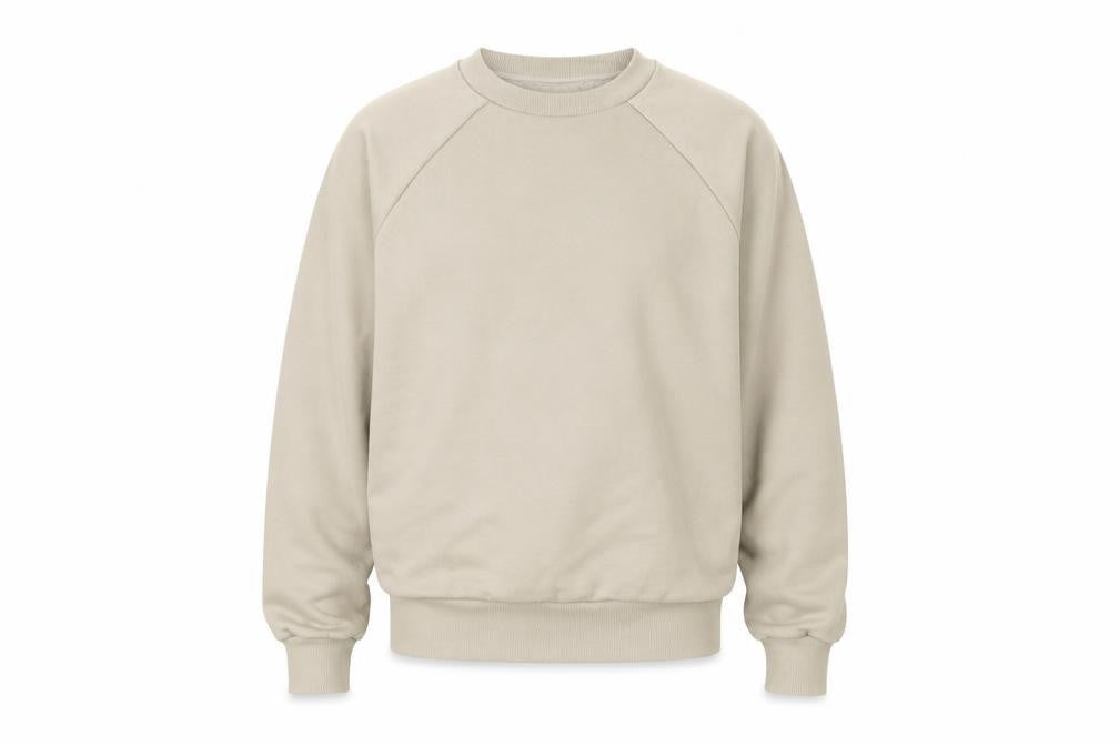 Preworn Mens Beige Cotton Pullover Sweatshirt Size M