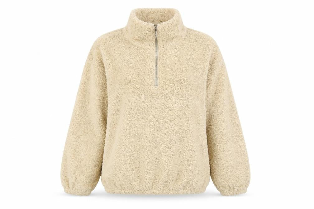 H&M Womens Brown Cotton Pullover Sweatshirt Size M Zip