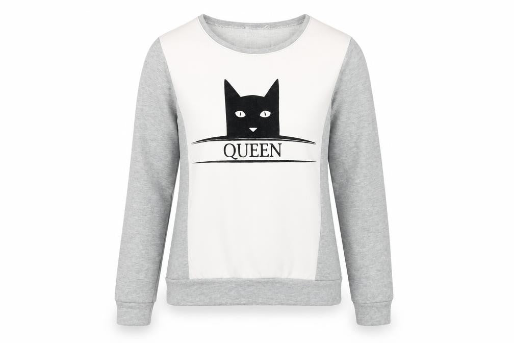 Forever Pink Womens Grey Cotton Pullover Sweatshirt Size XS Pullover - Queen