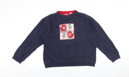 Shenanigans Womens Blue Cotton Pullover Sweatshirt Size M Pullover