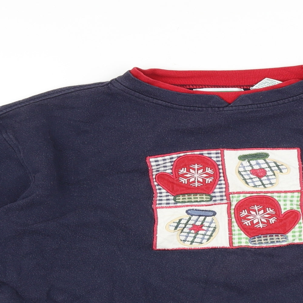 Shenanigans Womens Blue Cotton Pullover Sweatshirt Size M Pullover