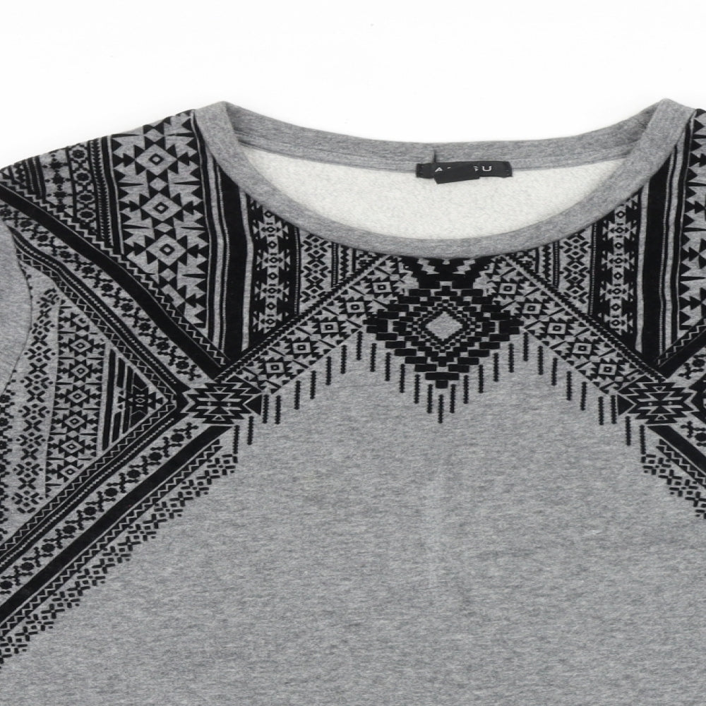 Amisu Womens Grey Cotton Pullover Sweatshirt Size XL Pullover