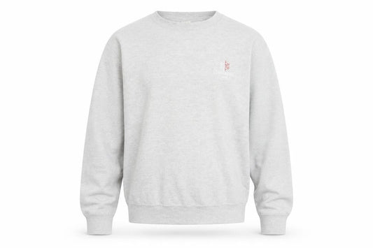 Awdis Mens Grey Cotton Pullover Sweatshirt Size M