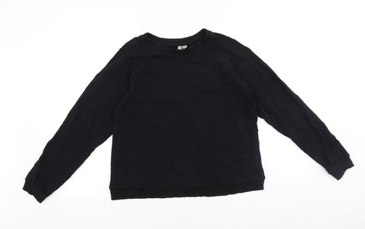 ASOS Womens Black Cotton Pullover Sweatshirt Size 6 Pullover