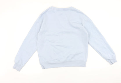 Preloved Disney Womens Blue Cotton Pullover Sweatshirt Size 2XS Pullover - Stitch Christmas - Back
