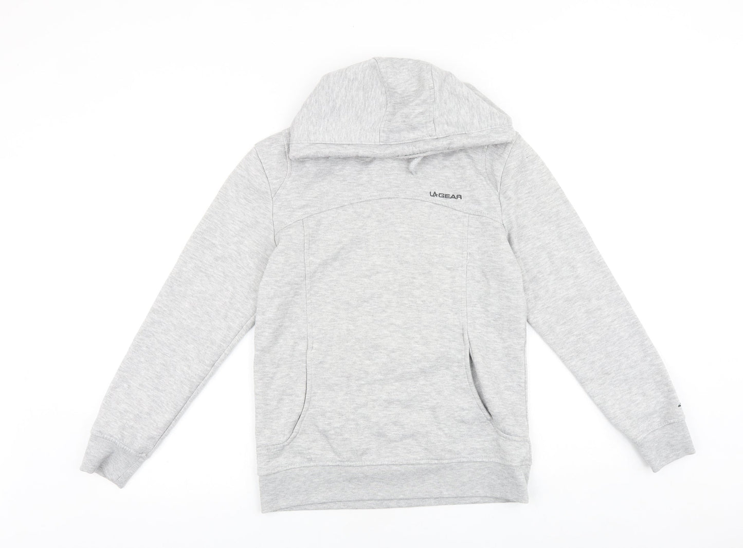 LA Gear Womens Grey Cotton Pullover Hoodie Size 6 Pullover