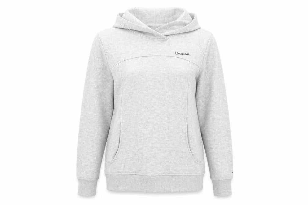 LA Gear Womens Grey Cotton Pullover Hoodie Size 6 Pullover