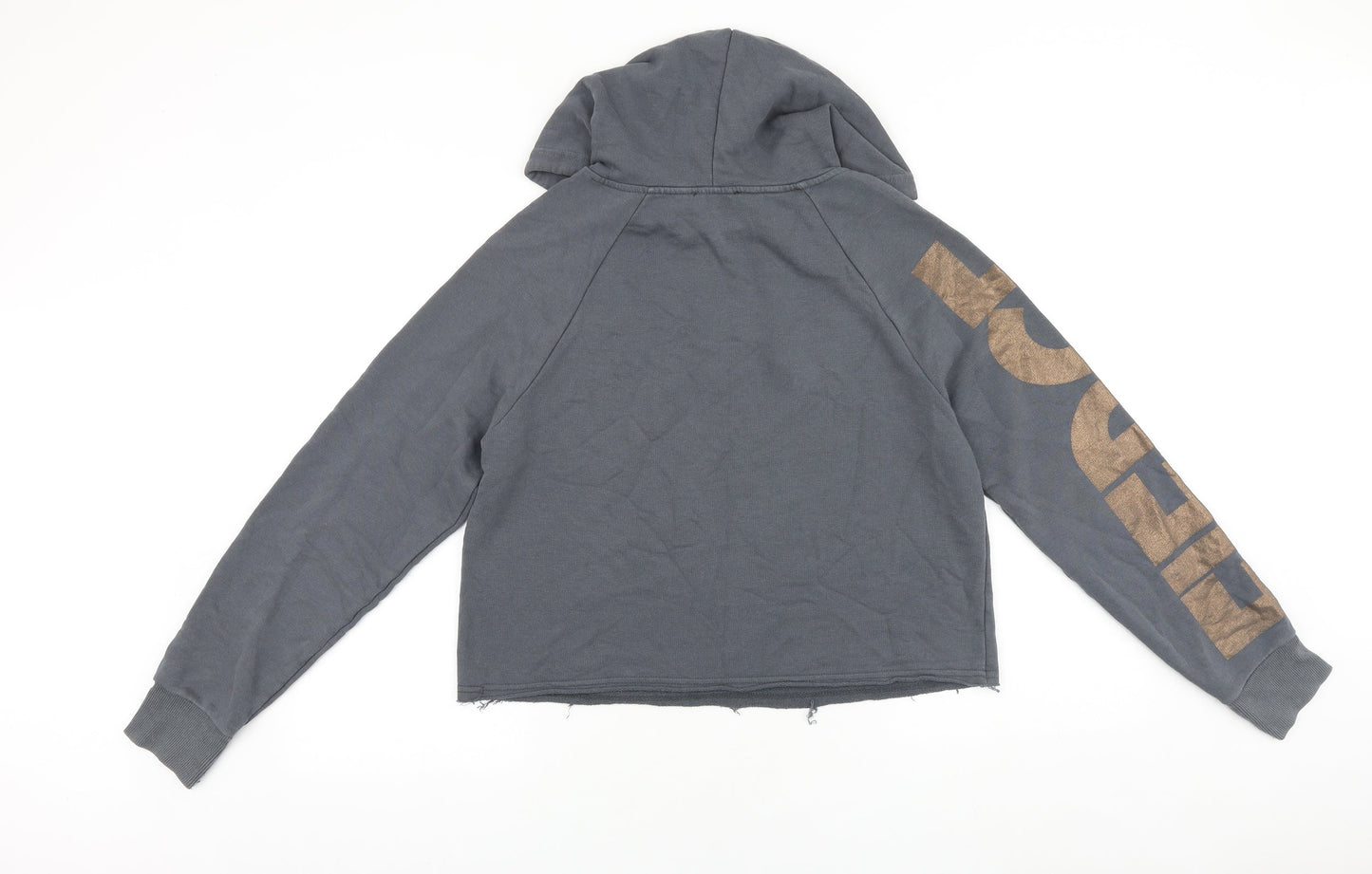 New Look Womens Grey Cotton Pullover Hoodie Size M Pullover
