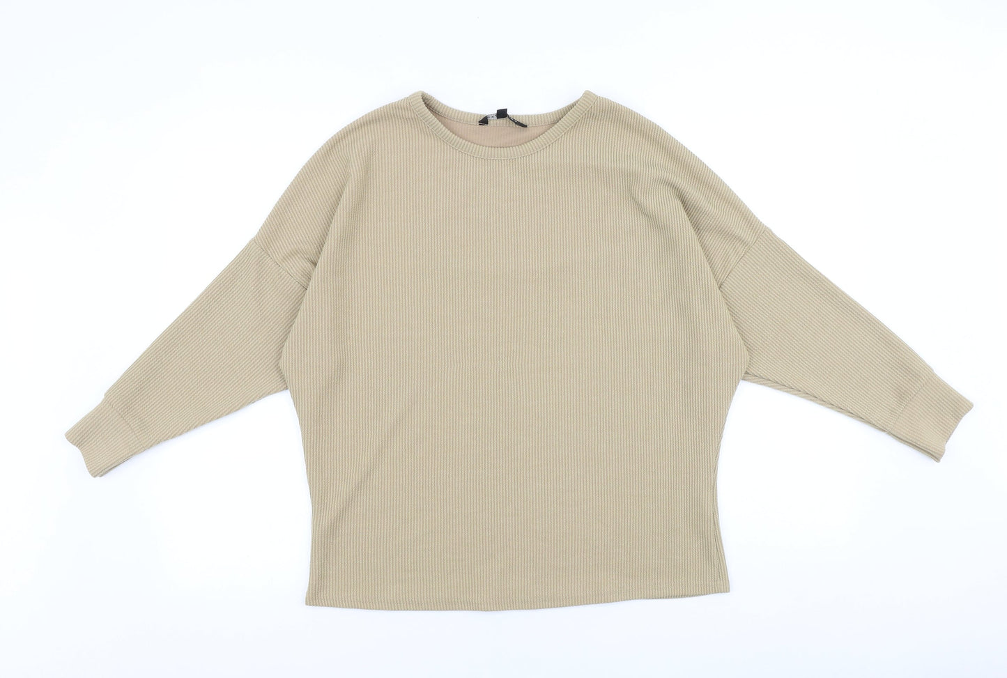 Peacocks Womens Beige Cotton Pullover Sweatshirt Size S Pullover