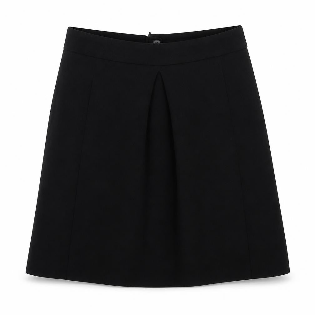 Select Womens Black Polyester Swing Skirt Size 12 Zip