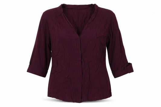 ASOS Womens Red Viscose Basic Blouse Size 12 V-Neck