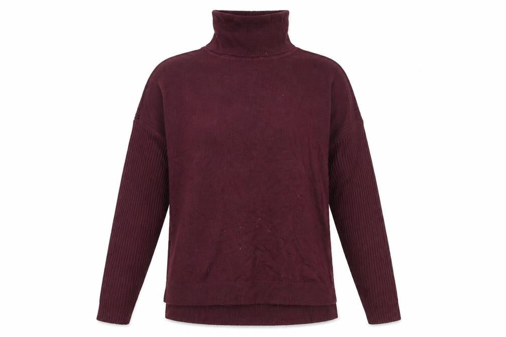 Terre Jacobs Womens Purple Roll Neck Viscose Pullover Jumper Size S