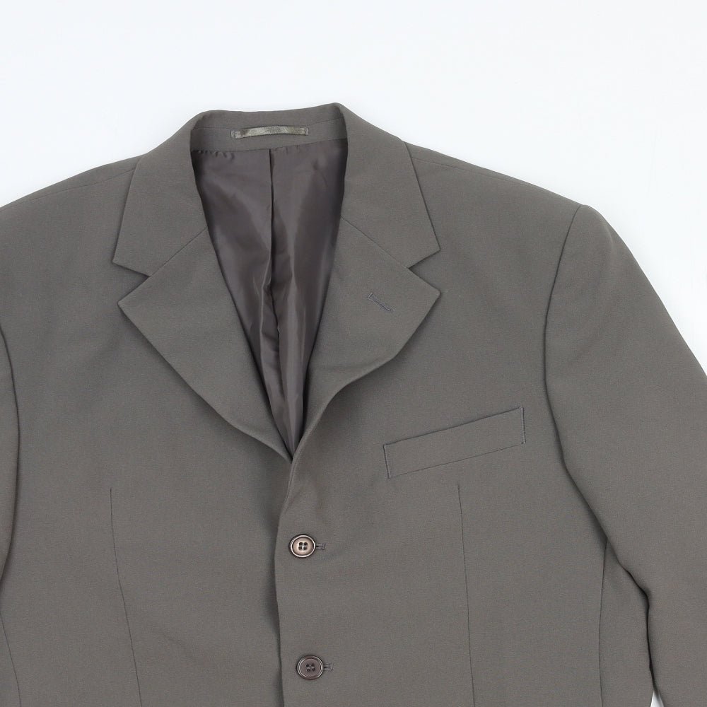 Taylor & Reece Mens Grey Polyester Jacket Blazer Size S Regular