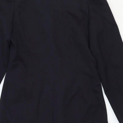 Woolf Europe Womens Blue Overcoat Coat Size 4 Button