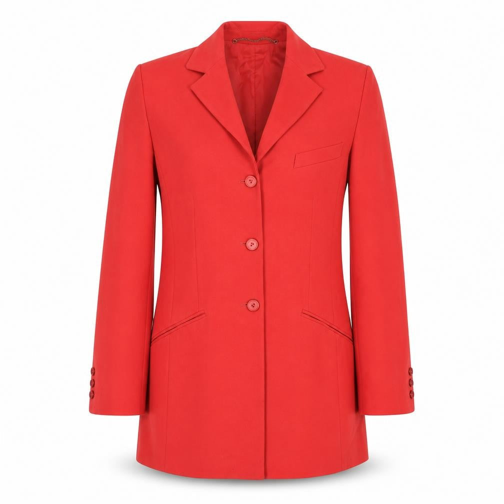 LUCIA Womens Red Jacket Blazer Size 8 Button