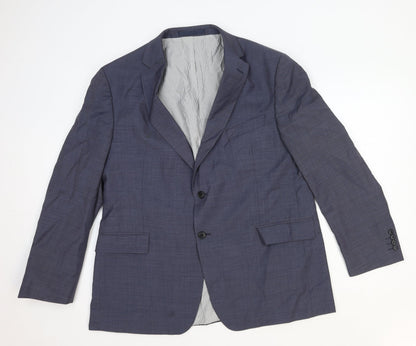 Marks & Spencer Mens Grey Wool Jacket Blazer Size M Regular