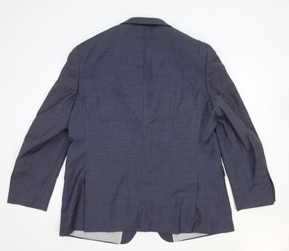 Marks & Spencer Mens Grey Wool Jacket Blazer Size M Regular