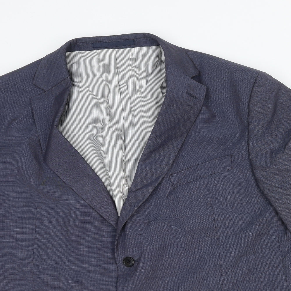 Marks and Spencer Mens Grey Wool Jacket Blazer Size M Regular