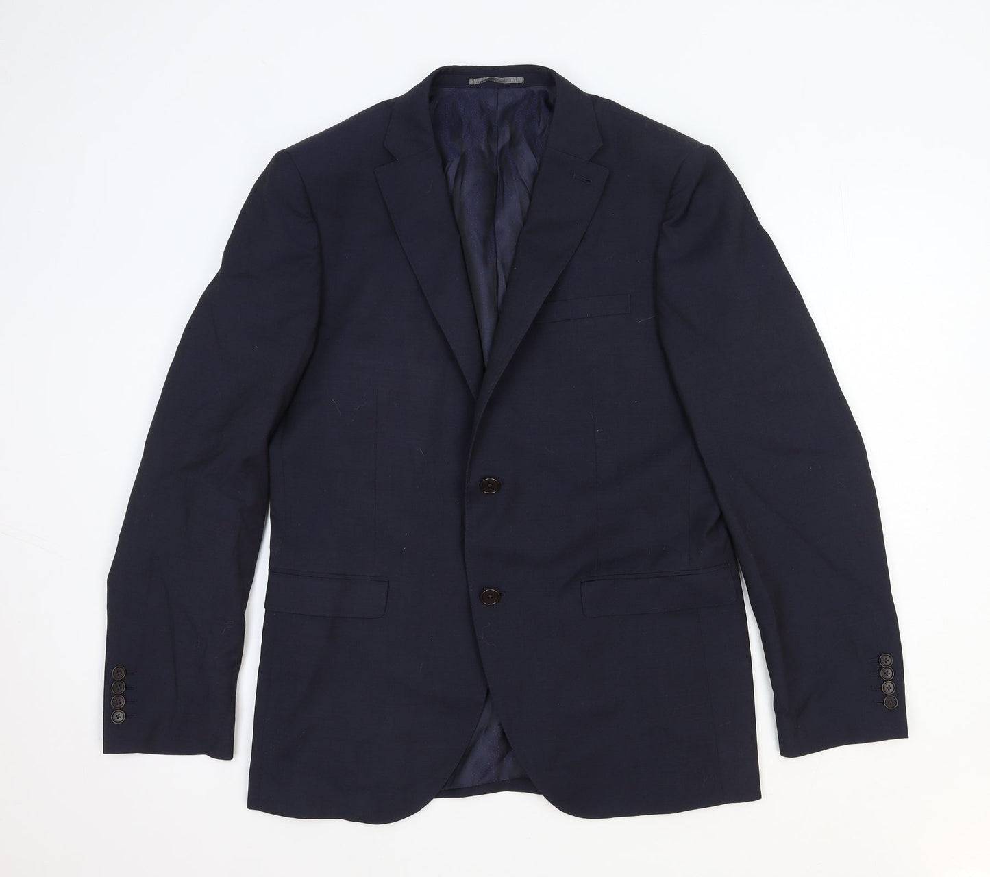 NEXT Mens Blue Polyester Jacket Blazer Size L Regular