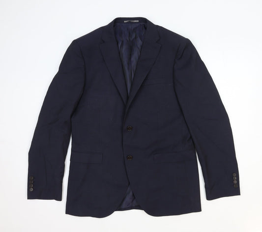 NEXT Mens Blue Polyester Jacket Blazer Size L Regular