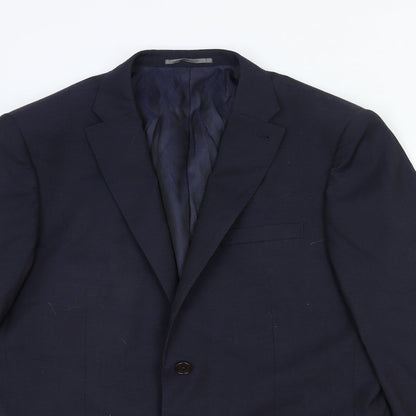 Next Mens Blue Polyester Jacket Blazer Size L Regular