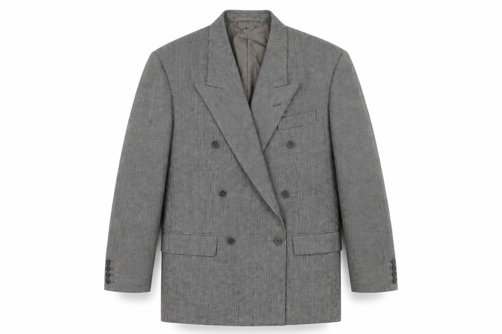 NEXT Mens Grey Plaid Wool Jacket Blazer Size L Regular