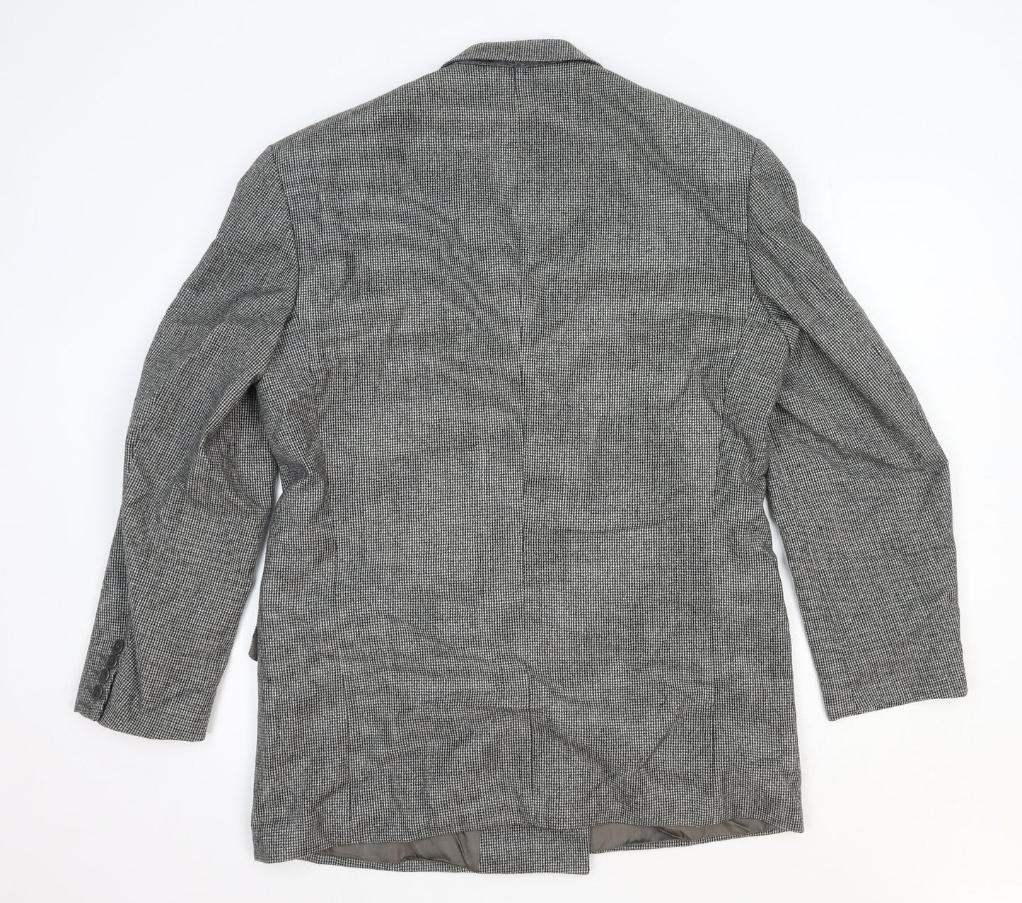 NEXT Mens Grey Plaid Wool Jacket Blazer Size L Regular
