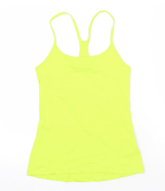 Marks and Spencer Womens Green Polyester Basic Tank Size 8 Scoop Neck - Racerback