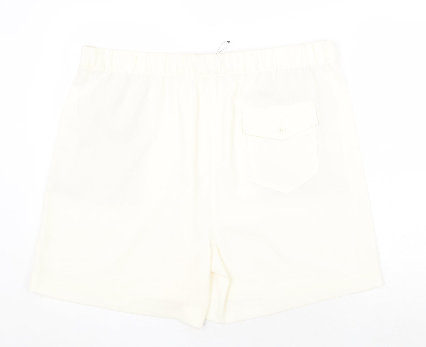 Marks and Spencer Womens Ivory Polyester Basic Shorts Size 20 Regular Pull On