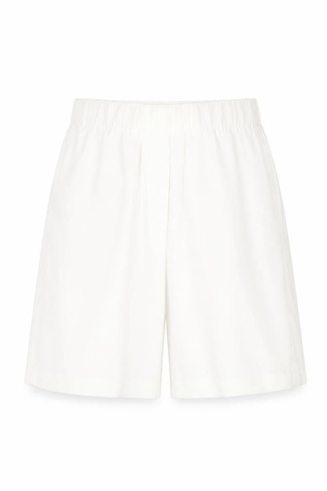Marks & Spencer Womens White Polyester Culotte Shorts Size 6 Regular Pull On
