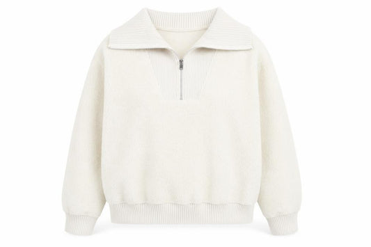 Marks and Spencer Womens White Polyester Pullover Sweatshirt Size XL Zip