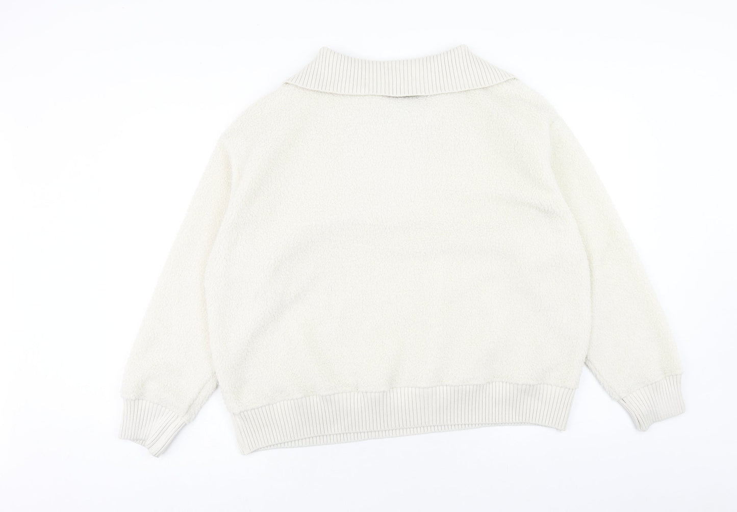 Marks and Spencer Womens White Polyester Pullover Sweatshirt Size XL Zip