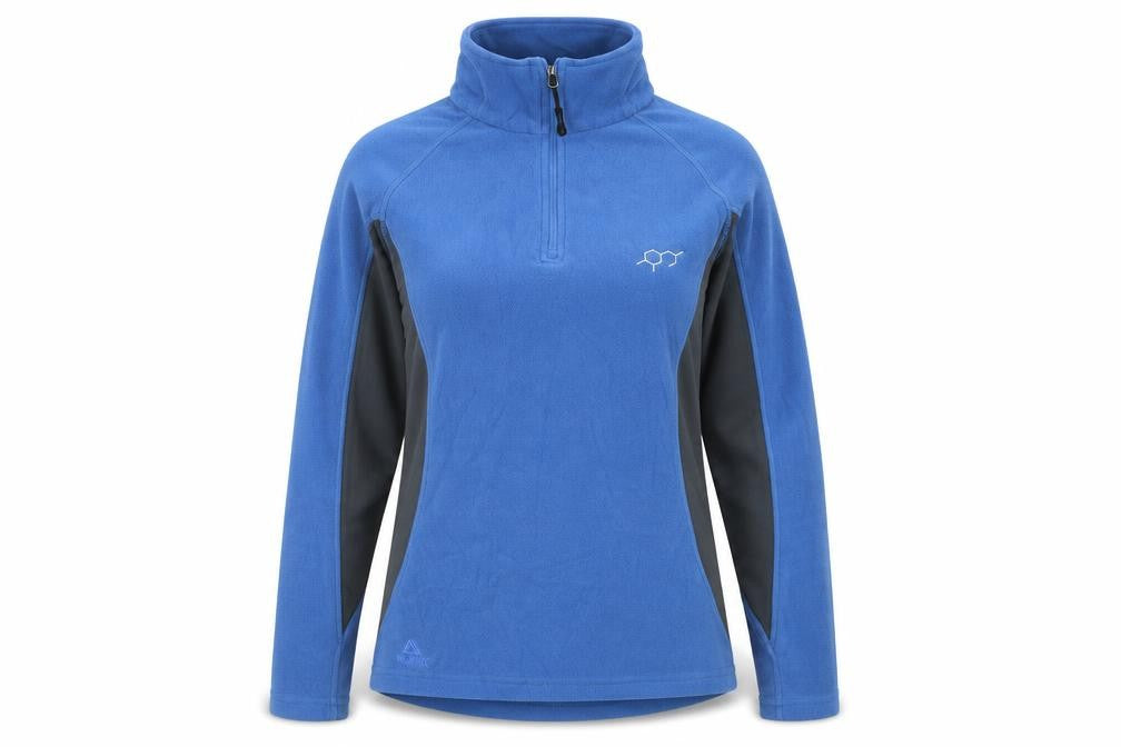 Polartec Womens Blue Polyester Pullover Sweatshirt Size 10 Zip
