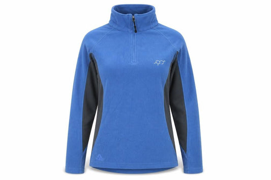 Polartec Womens Blue Polyester Pullover Sweatshirt Size 10 Zip