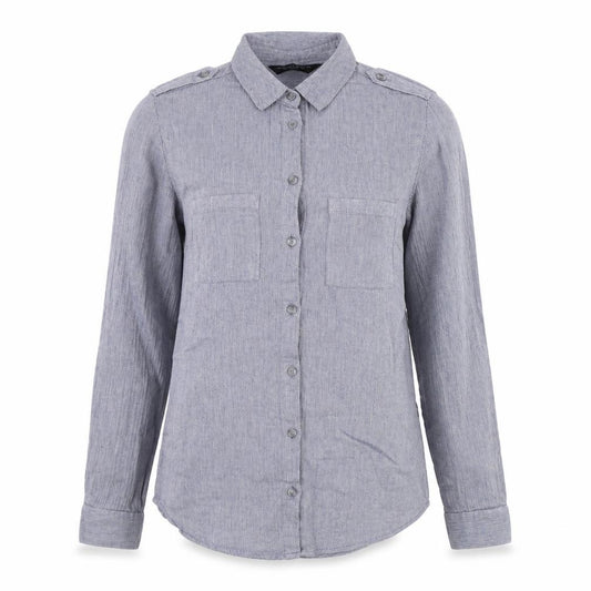 Dorothy Perkins Womens Blue 100% Cotton Basic Button-Up Size 8 Collared