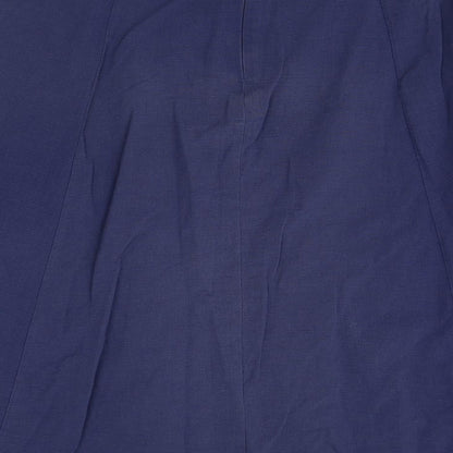 Preworn Womens Blue Polyester Swing Skirt Size 30 in Button