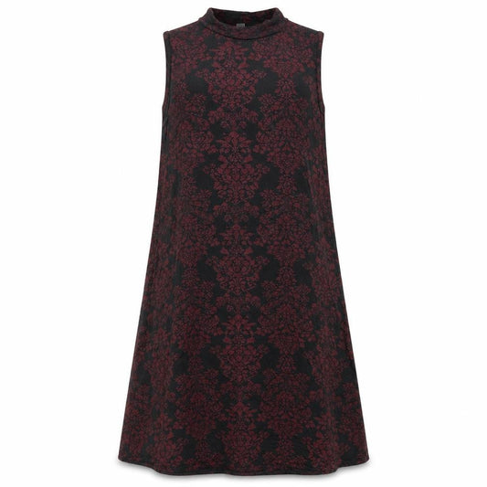 Therapy Womens Red Geometric Viscose A-Line Size XS Mock Neck Pullover