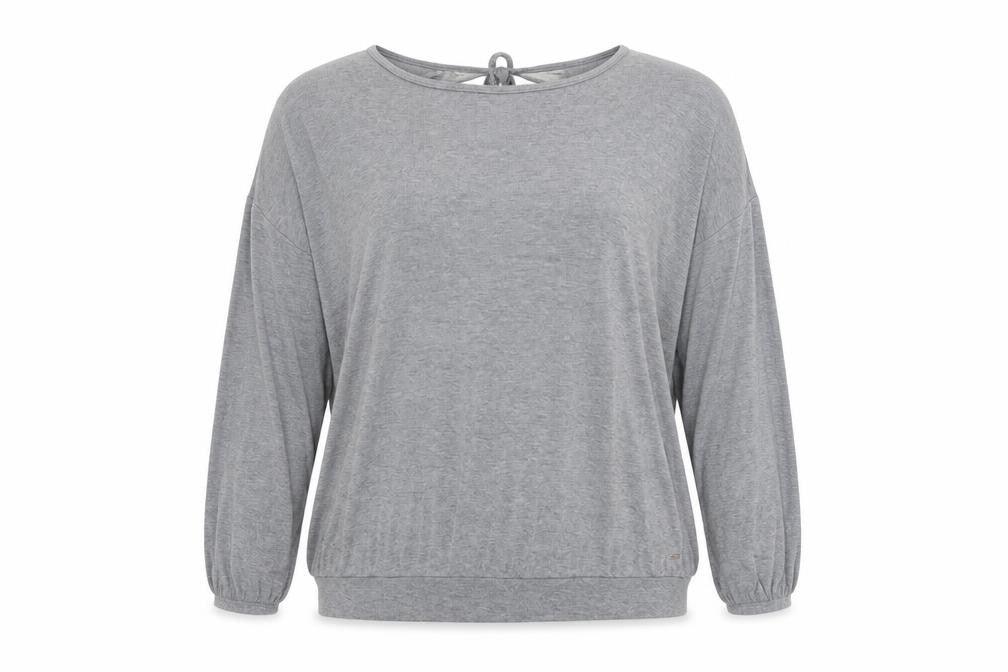 Rosie Womens Grey Viscose Basic Blouse Size 16 Round Neck