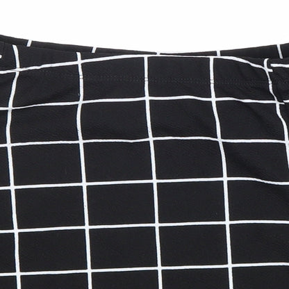 SHEIN Womens Black Check Polyester Mini Skirt Size XS